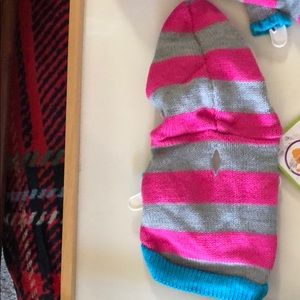 Dog sweater hoodie XS Hot Pink grey teal blue,soft